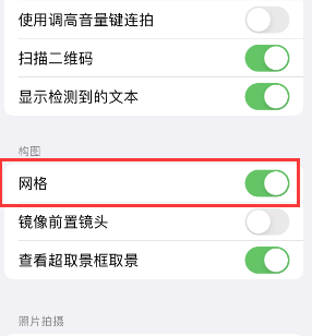 独山苹果手机维修网点分享iPhone如何开启九宫格构图功能 