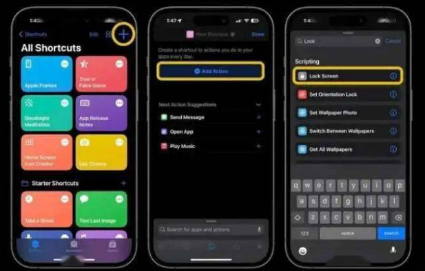 独山苹果14锁屏维修店分享iPhone14升级iOS16.4后如何创建锁屏快捷方式 